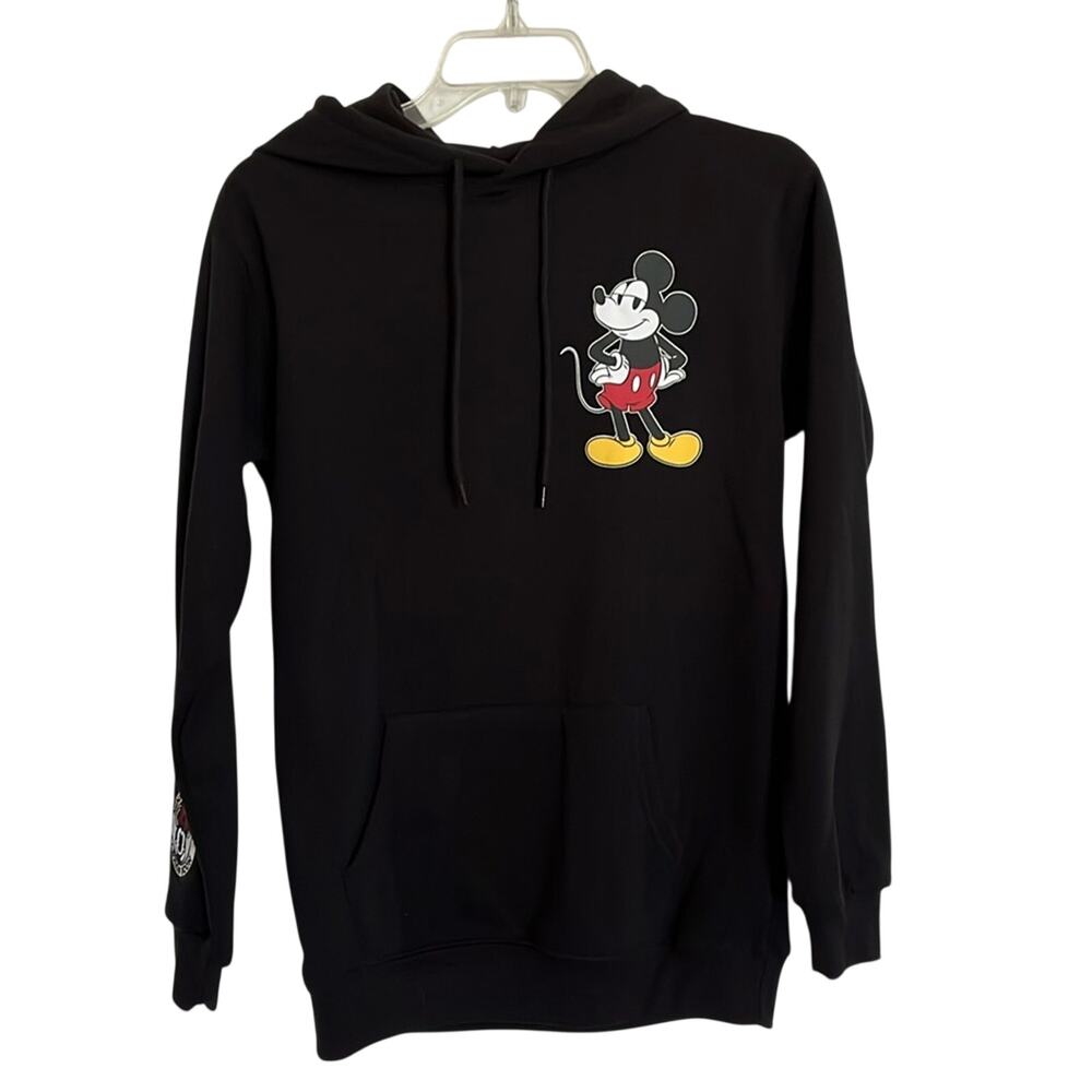 New Disney Mickey & Friends Hoodie Womens Size XXS Patches Jacket Outdoor Layer